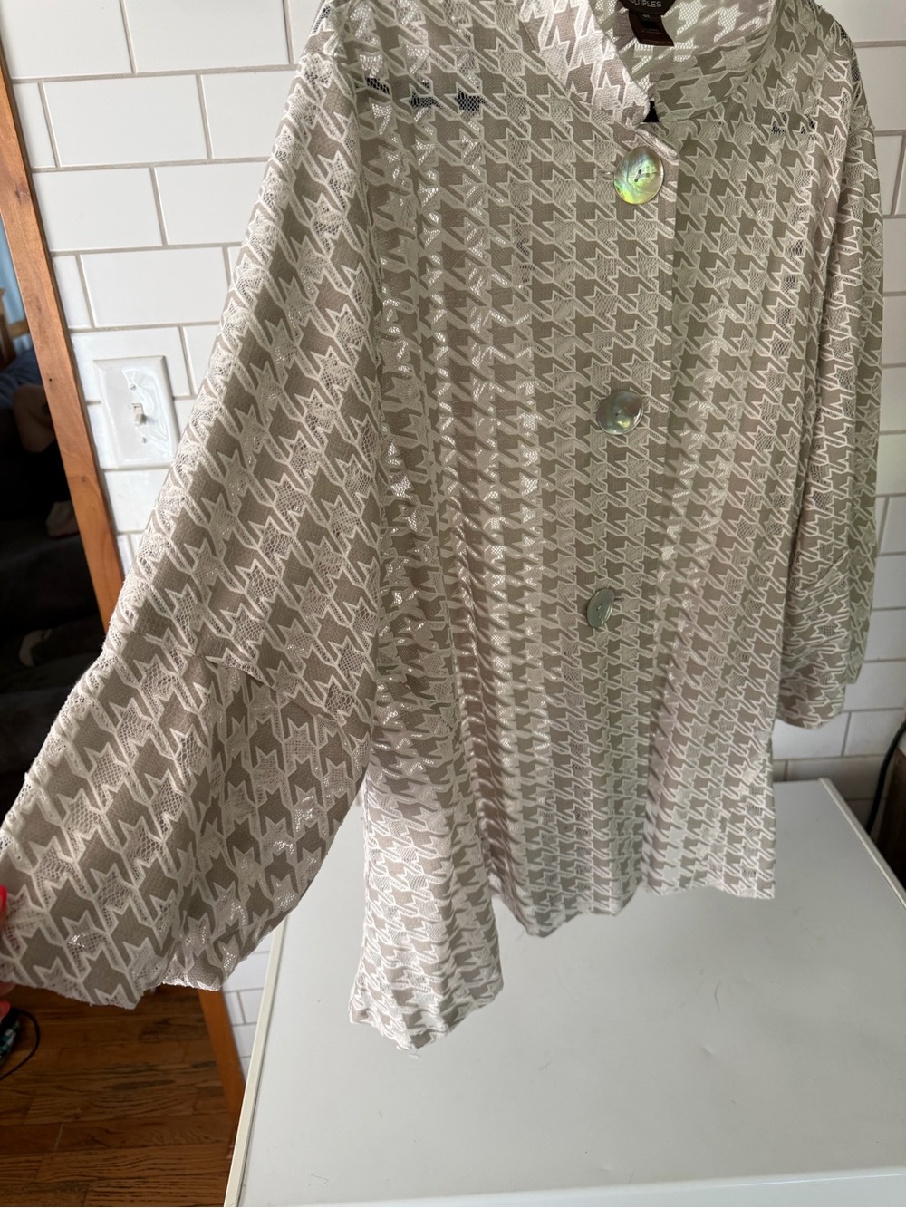 Neutral Multiples Button-Front Jacket - Picture 5 of 6